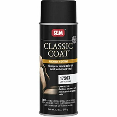 SEM Products Classic Coat Interior Paint, Flat Black SEM-17503